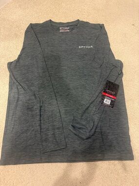 Spyder Men's Long Sleeve Performance Shirt - Charcoal Gray